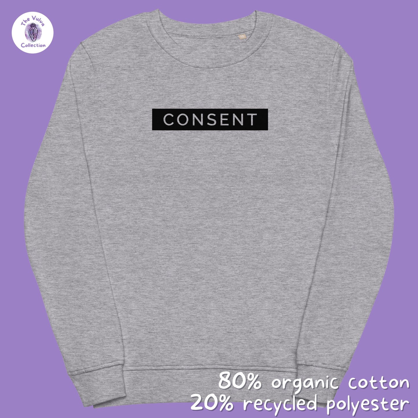 Consent is Simple Unisex Organic Sweatshirt