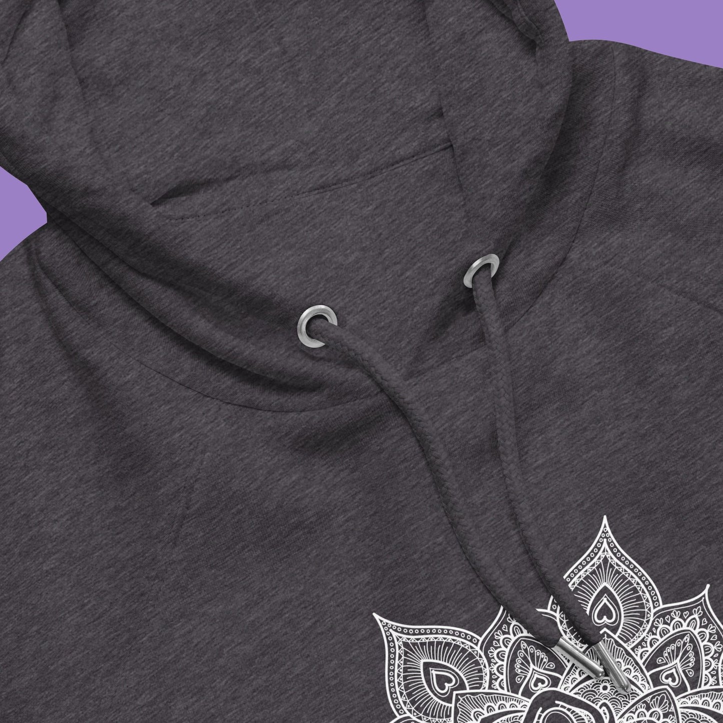 Vulva Mandala White Design Unisex Eco Hoodie