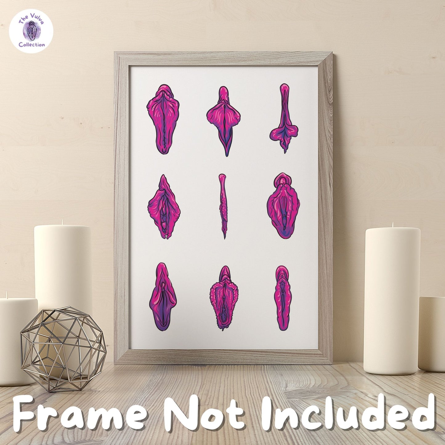 Pink Vulva Poster Wall Art