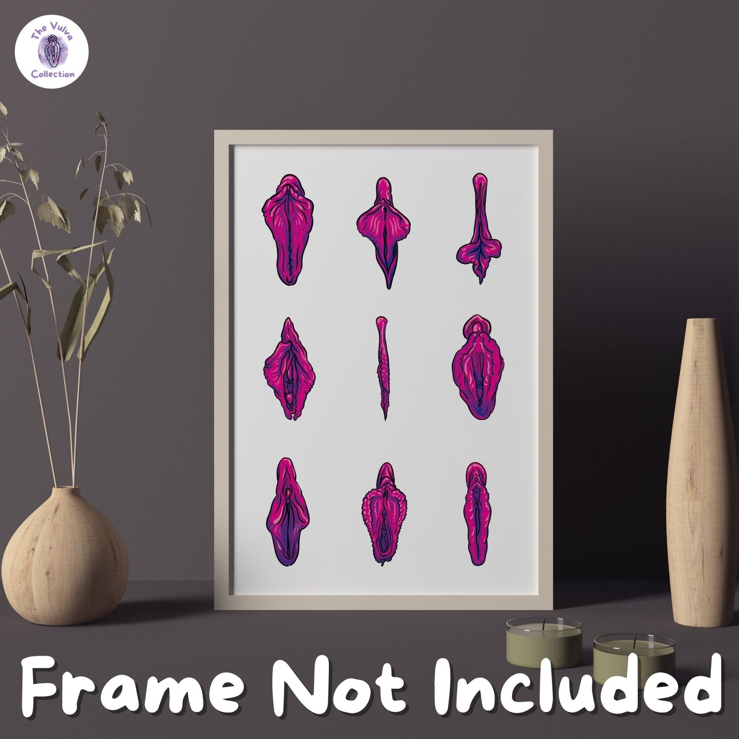Pink Vulva Poster Wall Art
