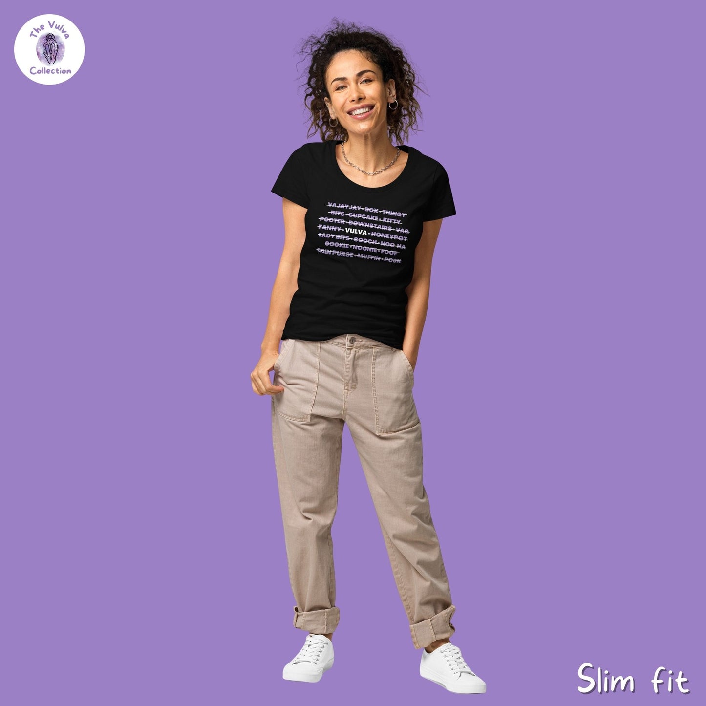 Call Me Vulva Slim Fit Organic Round Collar T-Shirt