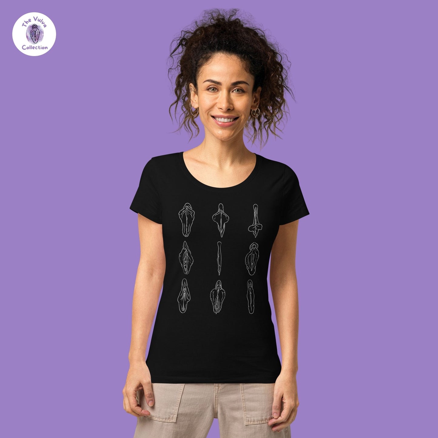 Vulva T-Shirt "My Friends and I" Slim Fit Organic Round Collar