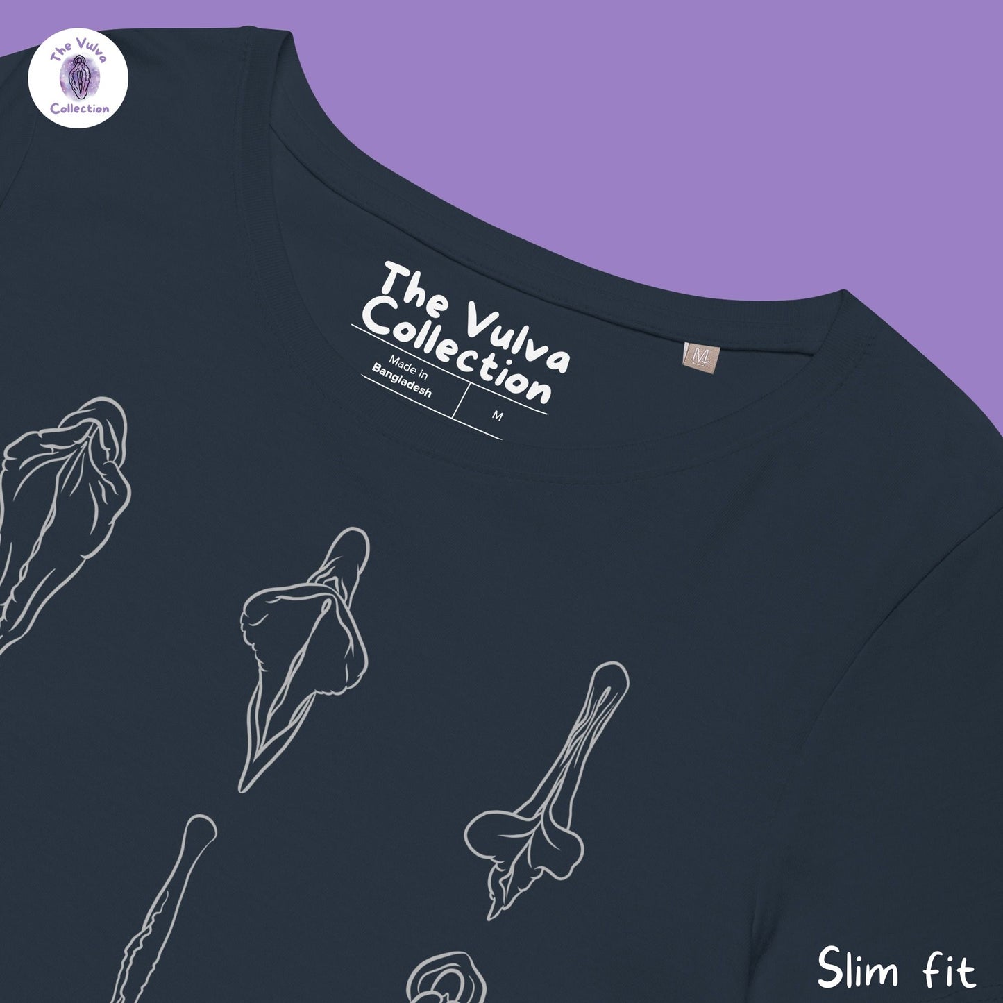 Vulva T-Shirt "My Friends and I" Slim Fit Organic Round Collar