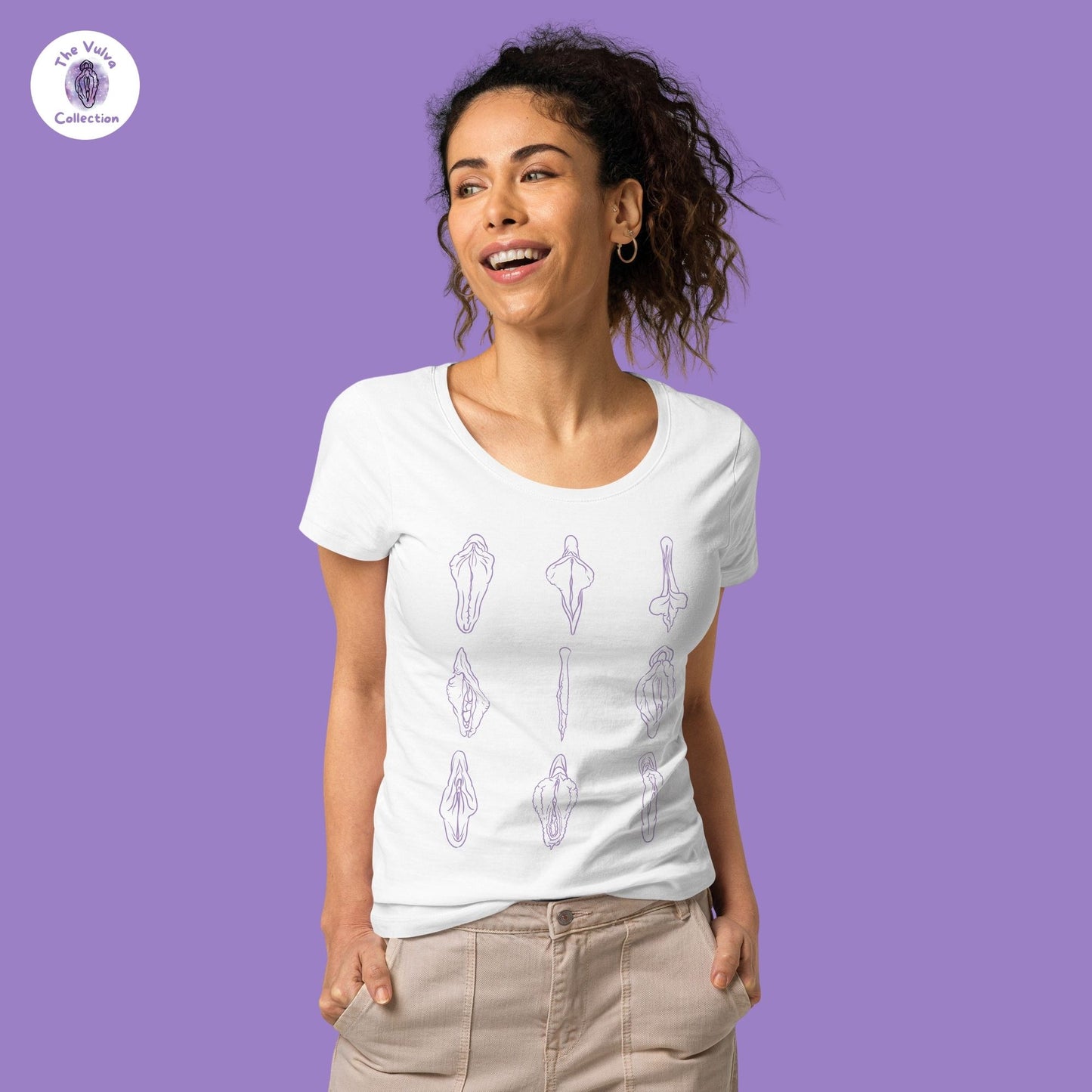 Vulva T-Shirt "My Friends and I" Slim Fit Organic Round Collar