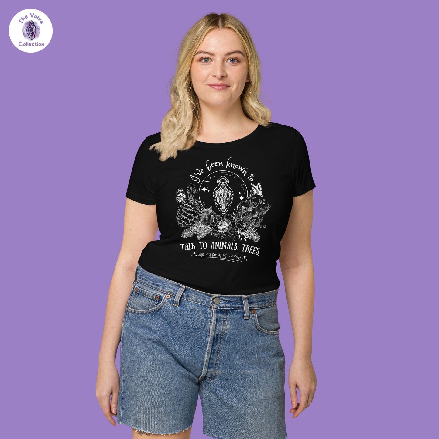 Talk to Animals Slim Fit Organic Round Collar T-Shirt