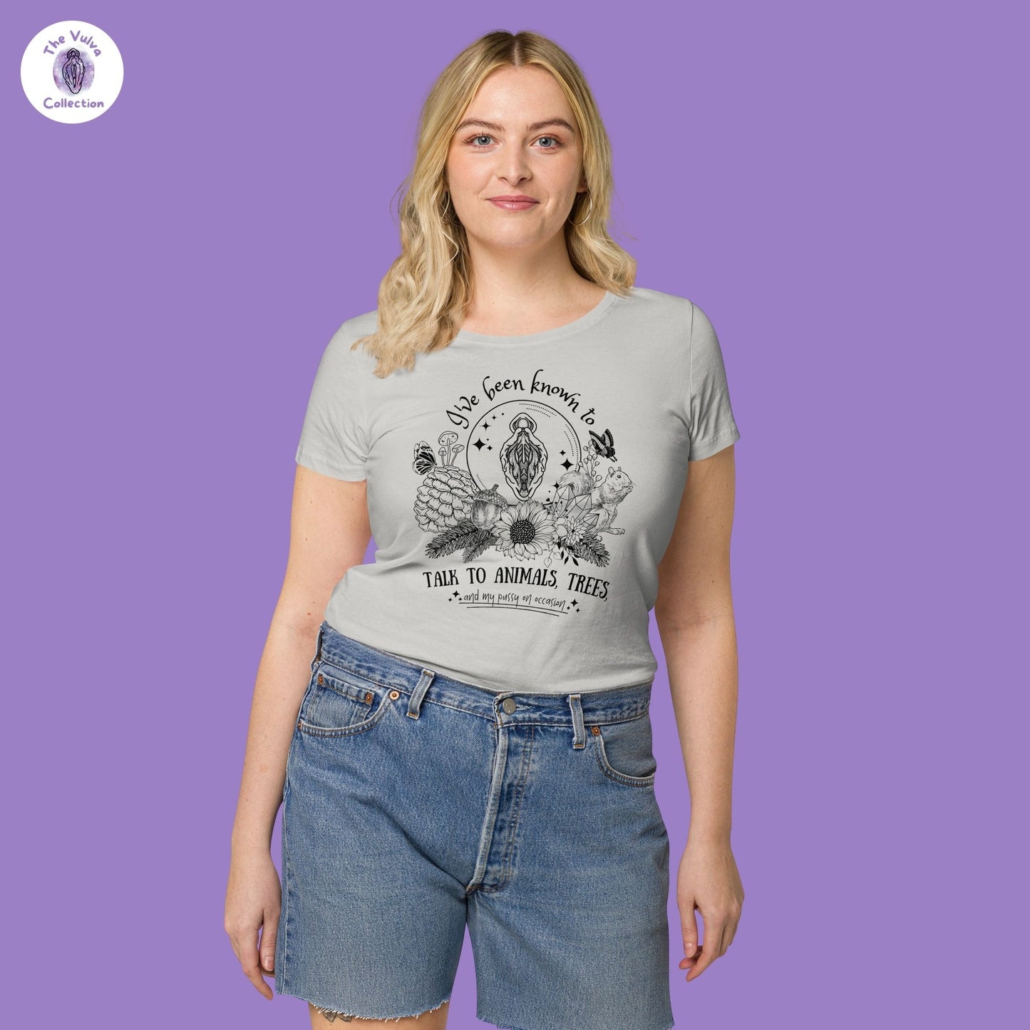 Talk to Animals Slim Fit Organic Round Collar T-Shirt