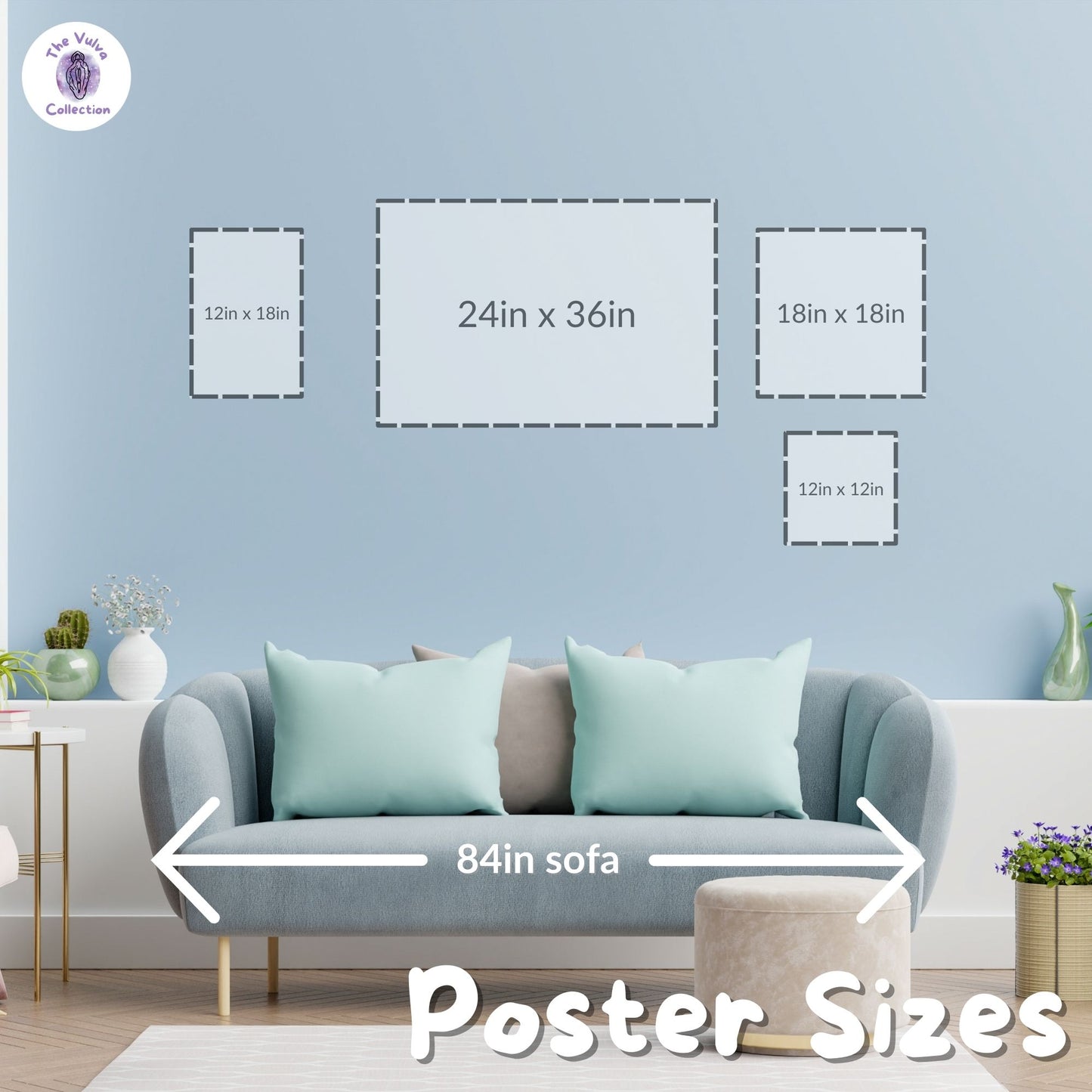 Vulva Pride LGBTQ Rainbow Poster Wall Art