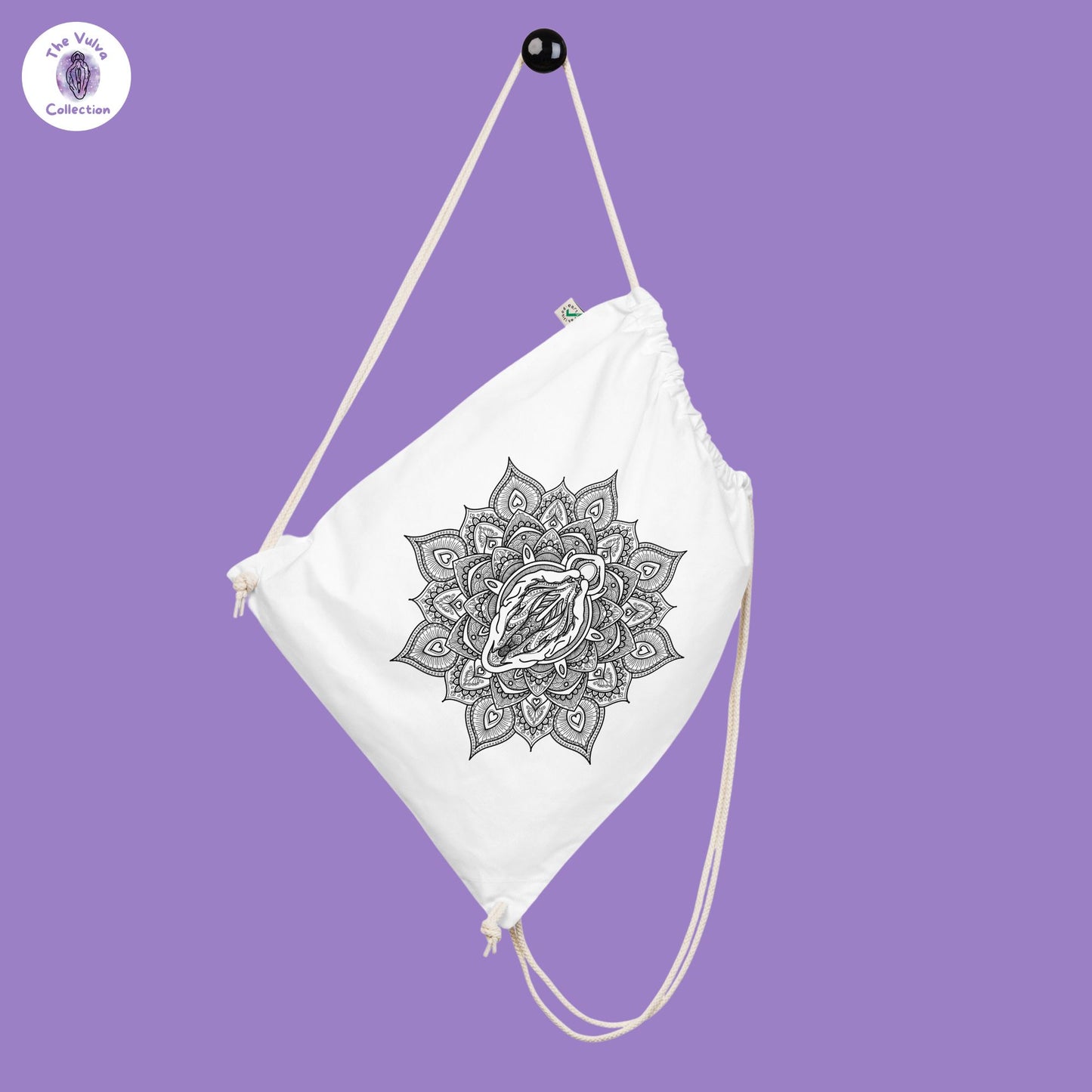 Vulva Mandala Drawstring Bag