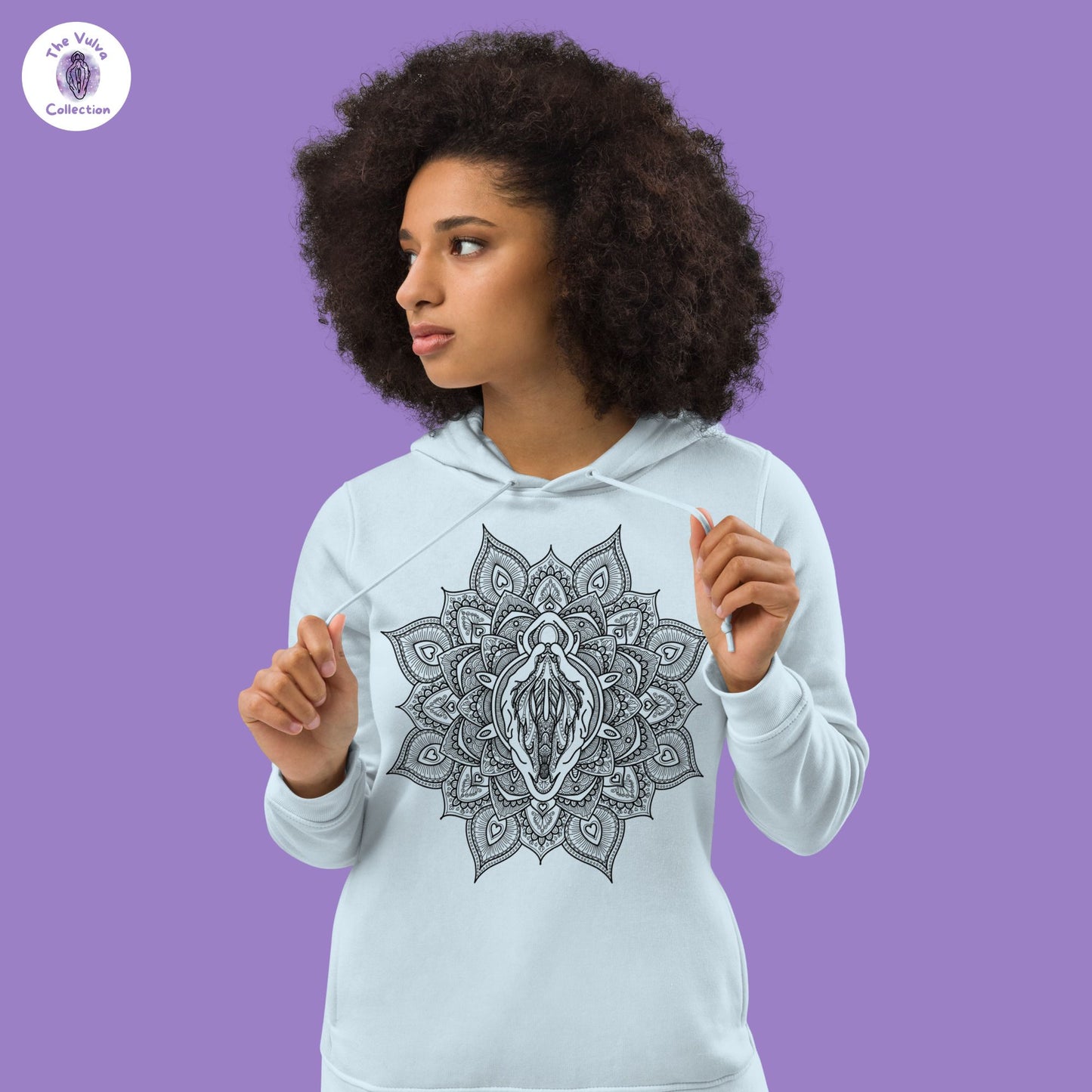 Vulva Mandala Fitted Eco Hoodie