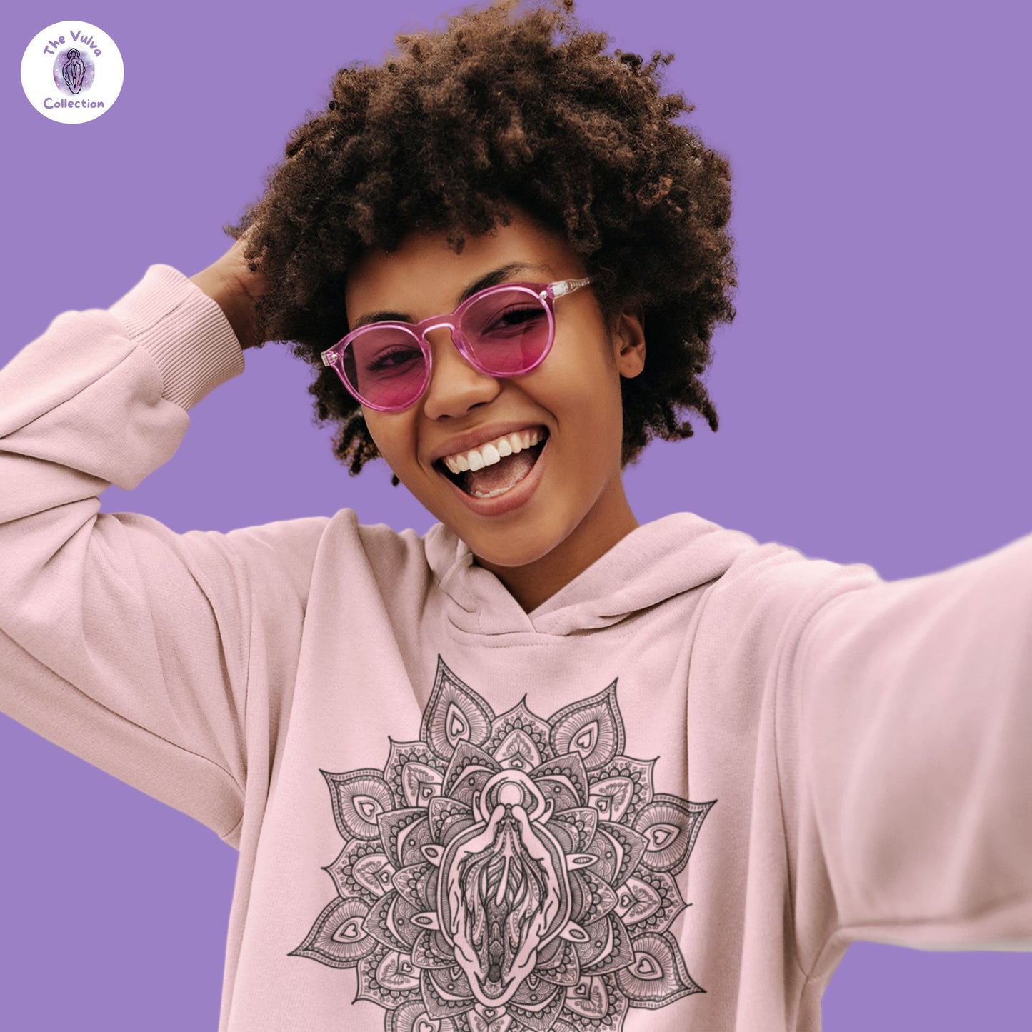 Vulva Mandala Fitted Eco Hoodie