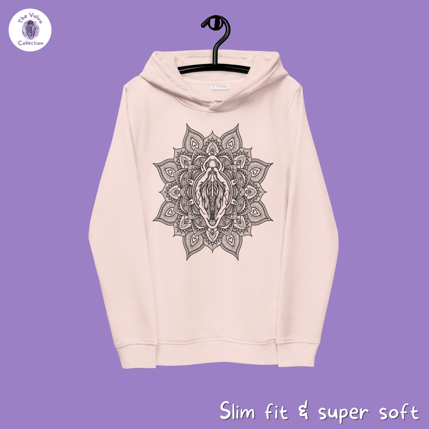 Vulva Mandala Fitted Eco Hoodie
