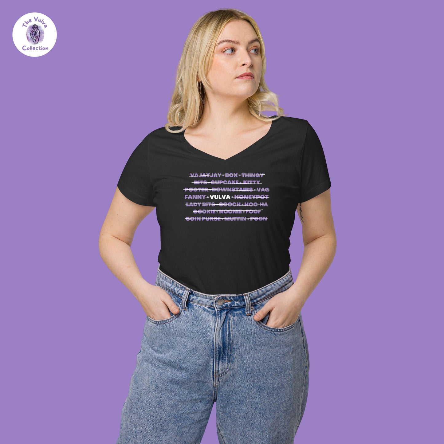 Call Me Vulva Organic V-Neck T-Shirt