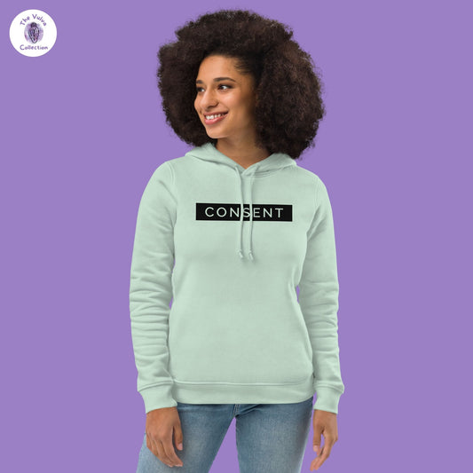 Consent is Simple Fitted Eco Hoodie
