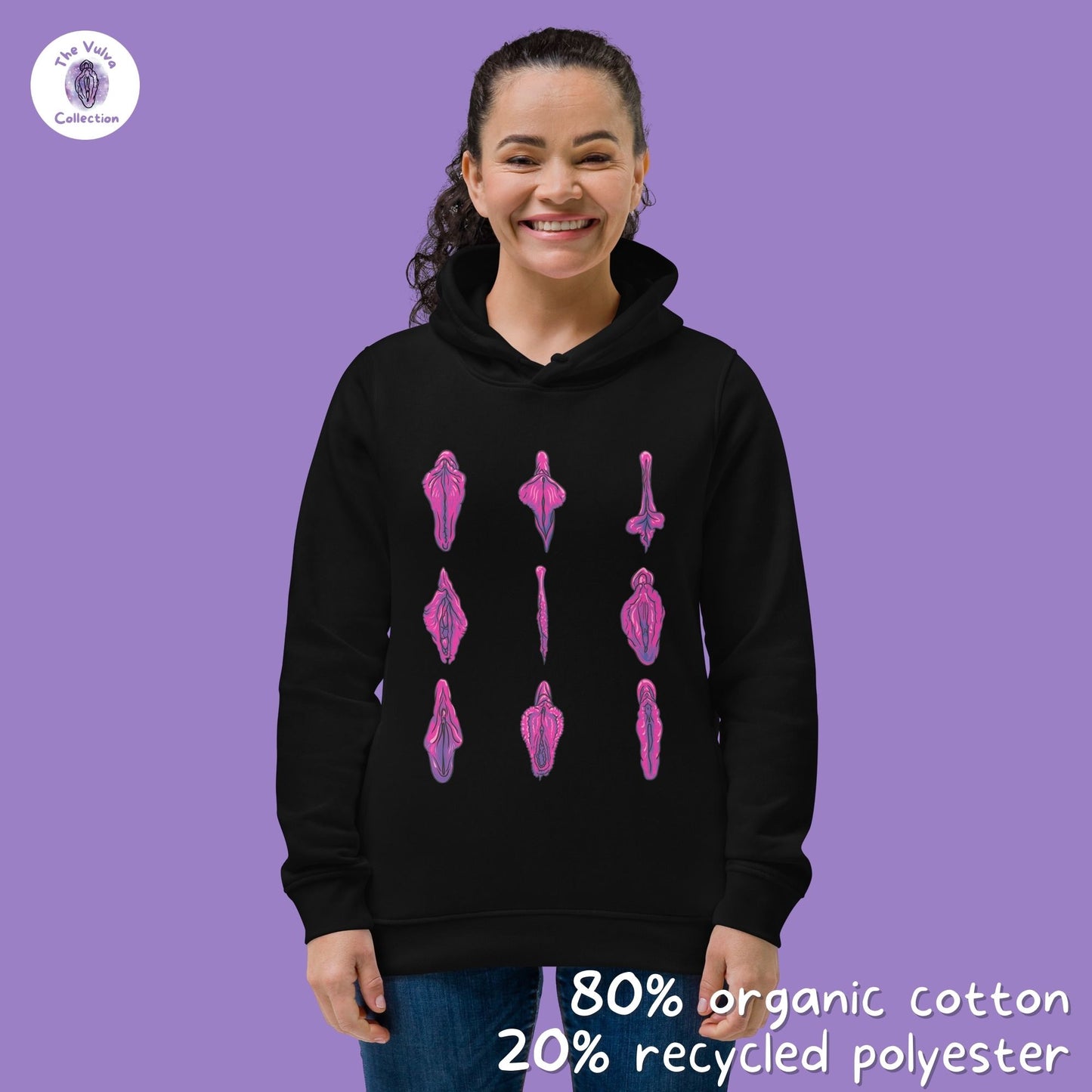 Vulva "My Friends And I" Fitted Eco Hoodie