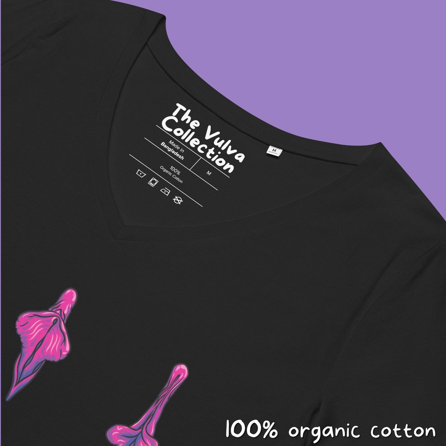 Vulva T-Shirt "My Friends And I" Pink Organic V-Neck