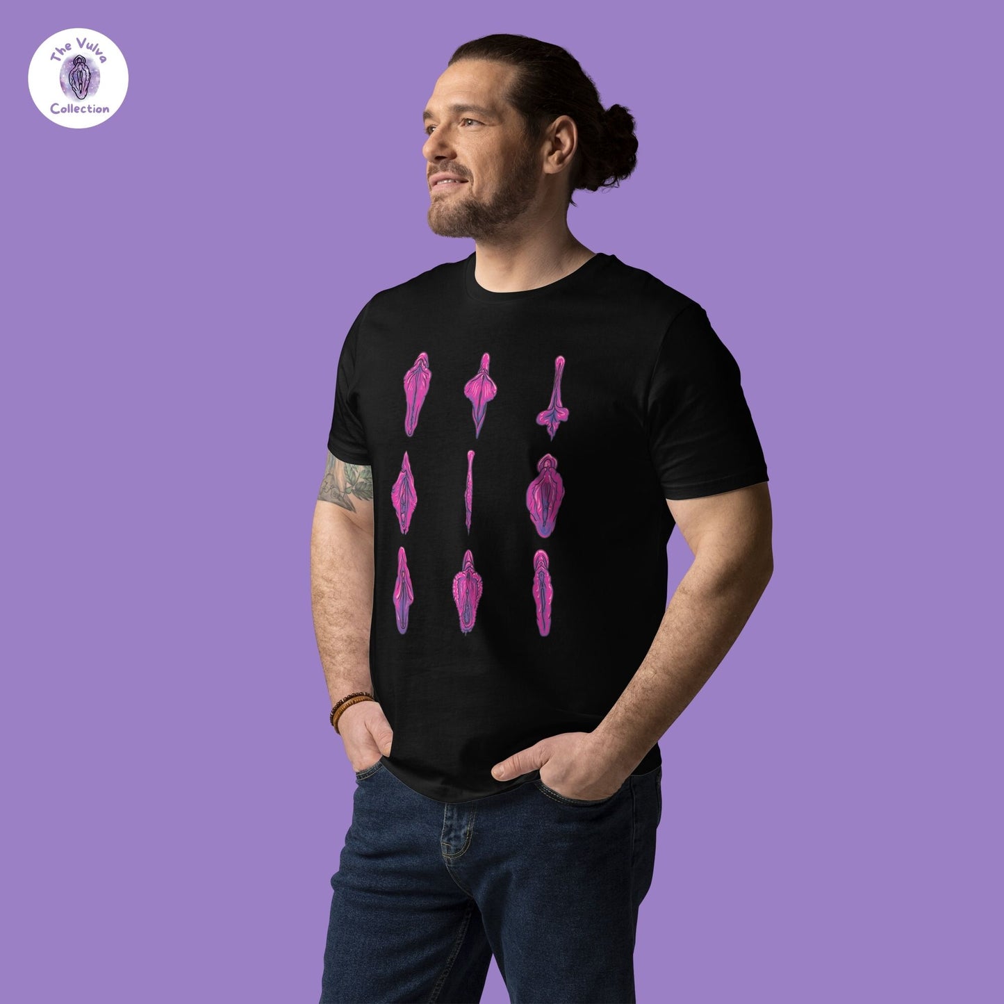 Vulva T-Shirt "My Friends And I" Pink Unisex Fit Organic T-Shirt