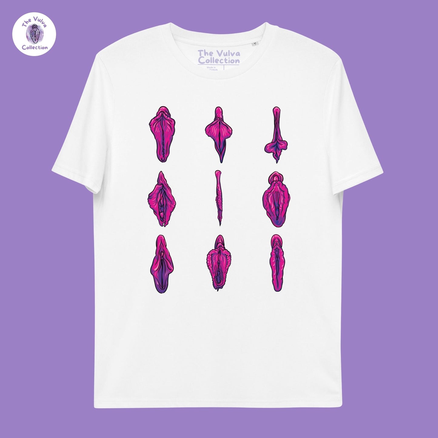 Vulva T-Shirt "My Friends And I" Pink Unisex Fit Organic T-Shirt
