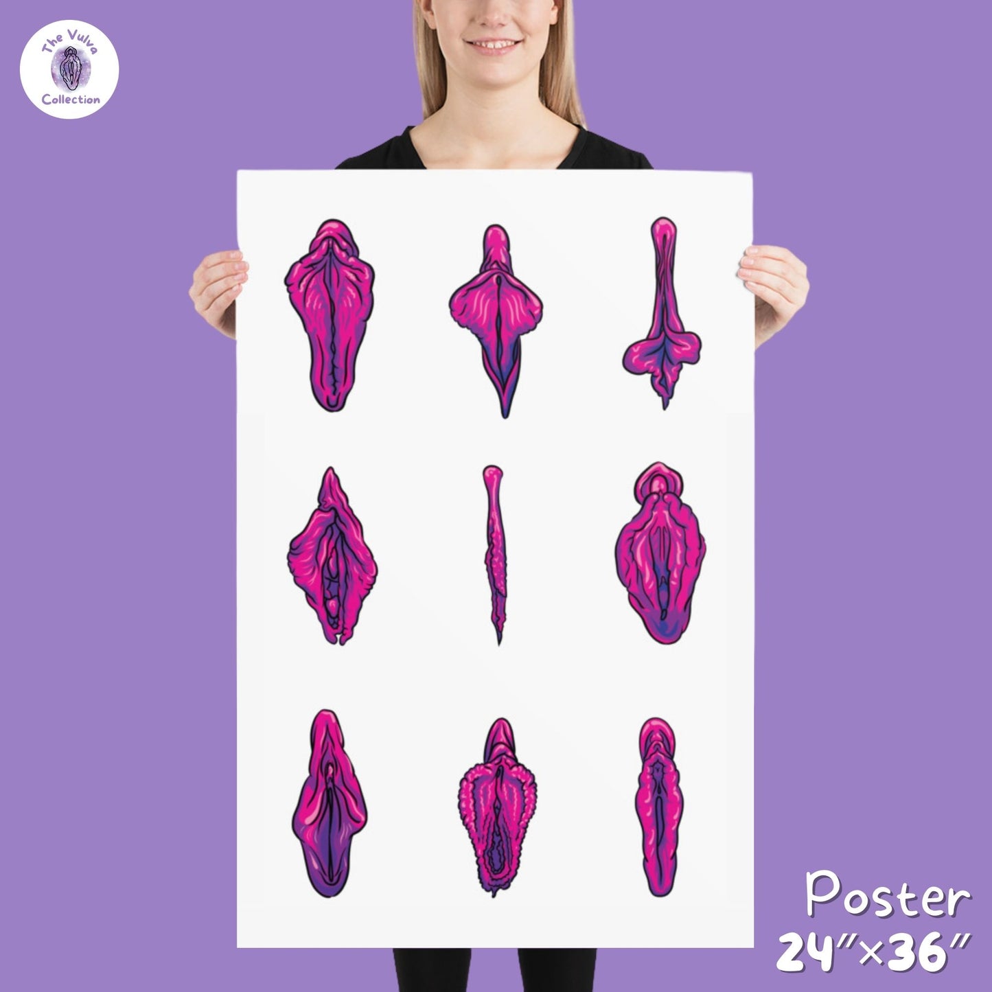 Pink Vulva Poster Wall Art
