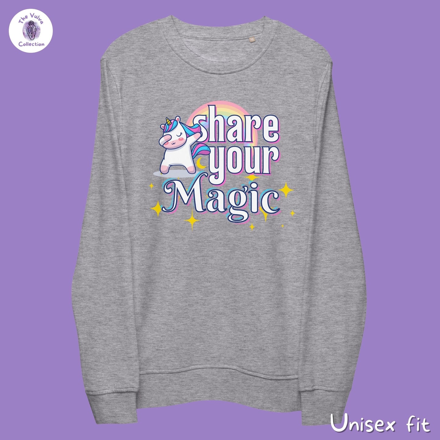 Share Your Magic Unicorn Unisex Fit Eco Sweatshirt