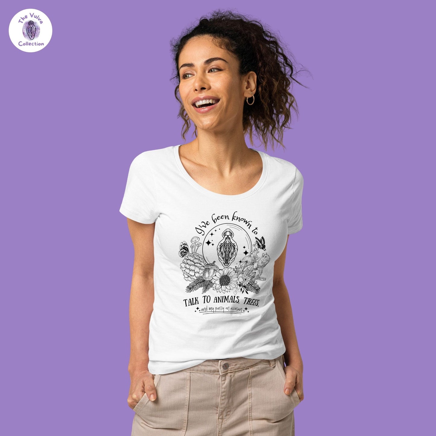 Talk to Animals Slim Fit Organic Round Collar T-Shirt